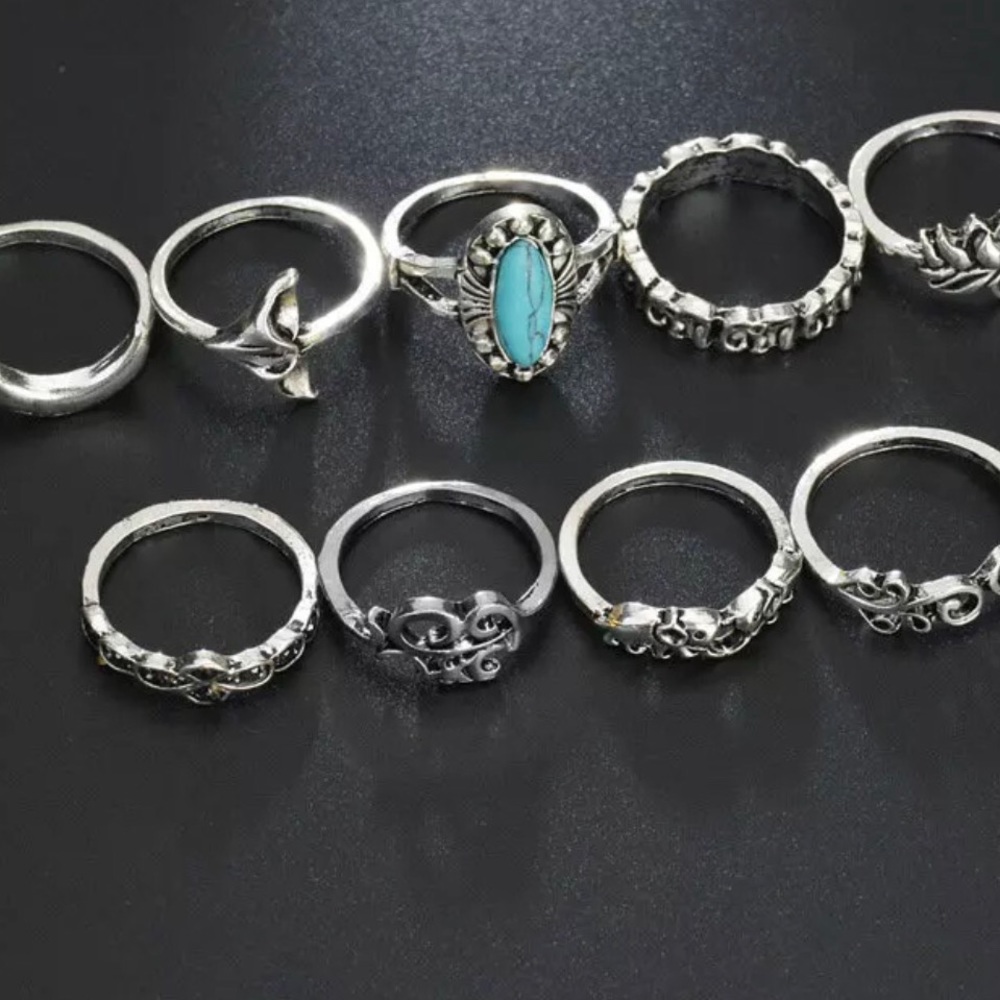 Ocean Boho Ring Set - Picture 3 of 4